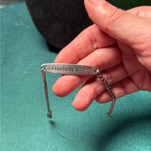 Silver Tone Medical Alert Bracelet for Women